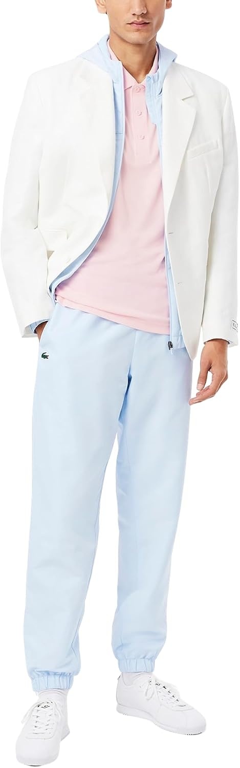 image:imageLacoste Mens Regular Fit UV Protect Golf Polo ShirtFlamingo