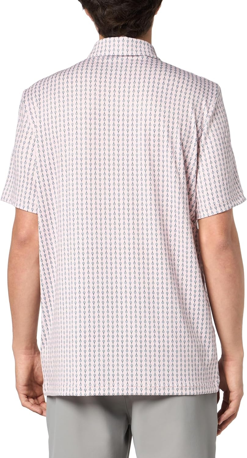 image:imageLacoste Mens Regular Fit UV Protect Golf Polo ShirtFlamingoFlour