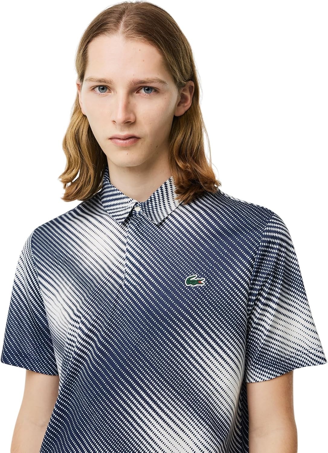 image:imageLacoste Mens Regular Fit UV Protect Golf Polo ShirtFlourNavy Blue