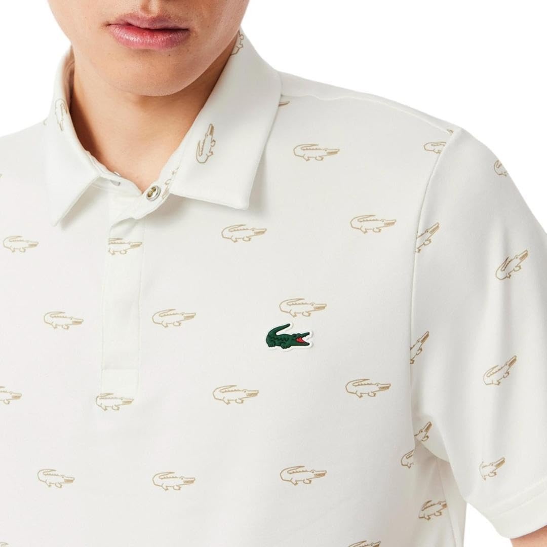 image:imageLacoste Mens Regular Fit UV Protect Golf Polo ShirtFlourOchre