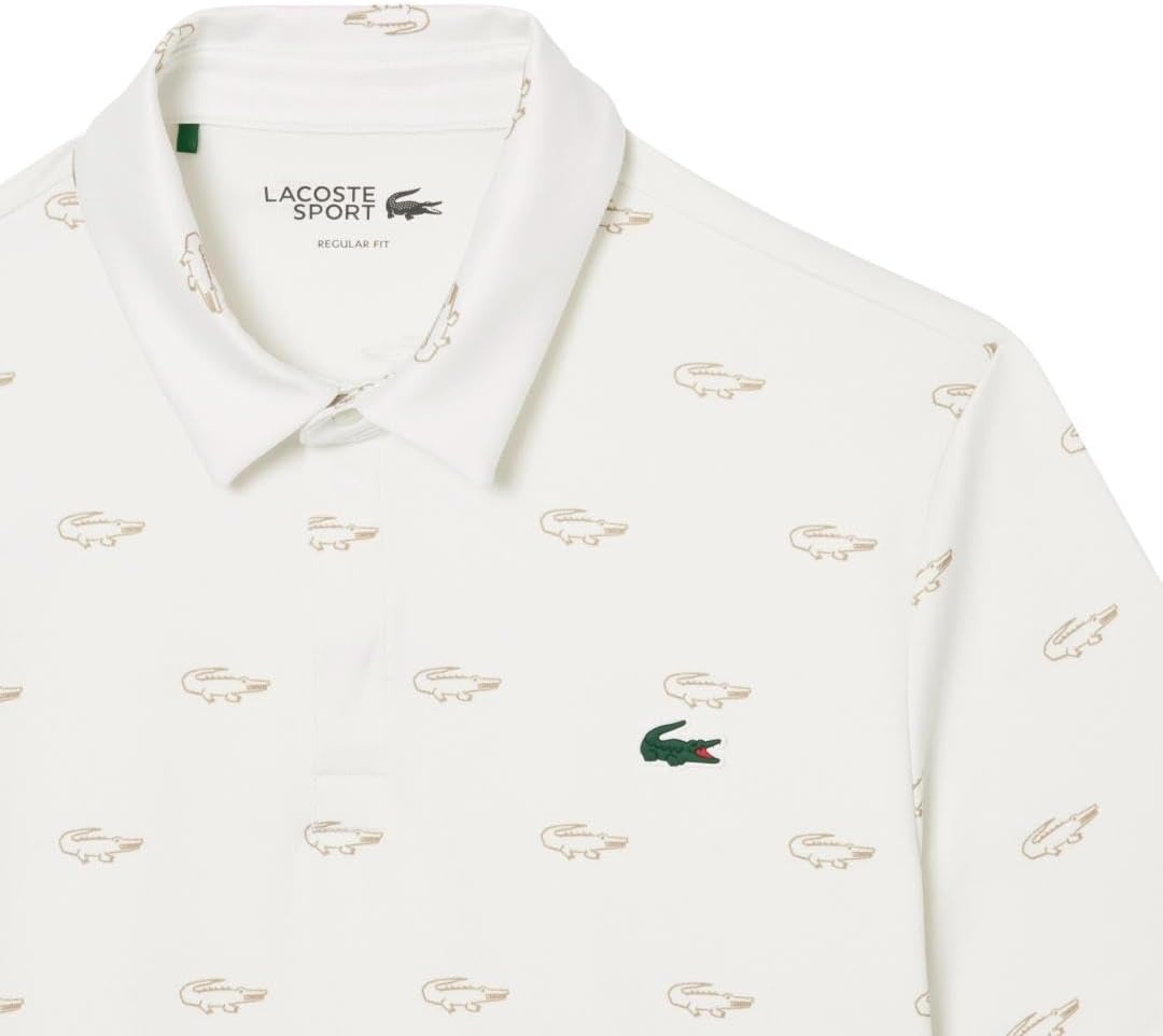 image:imageLacoste Mens Regular Fit UV Protect Golf Polo ShirtFlourOchre