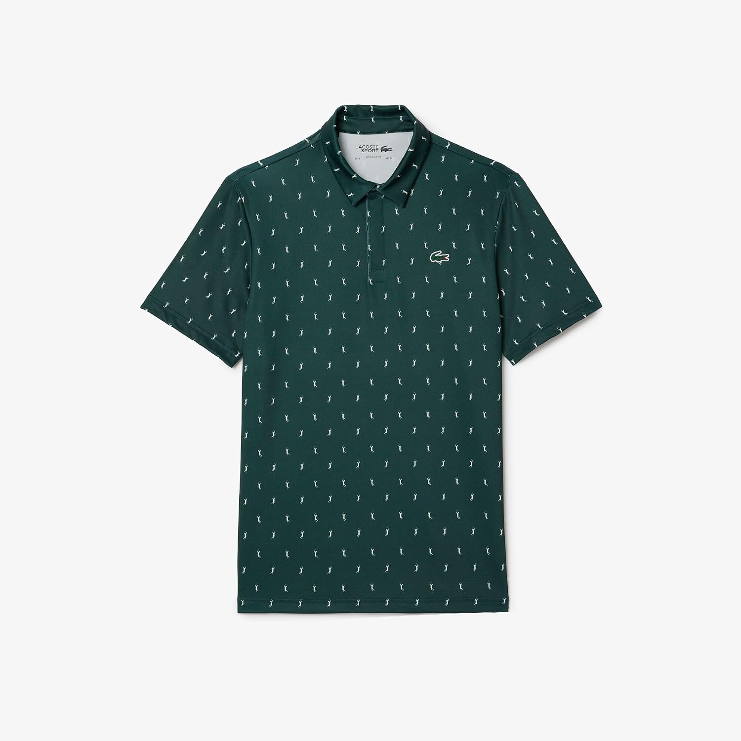 image:imageLacoste Mens Regular Fit UV Protect Golf Polo ShirtForest GreenFlour
