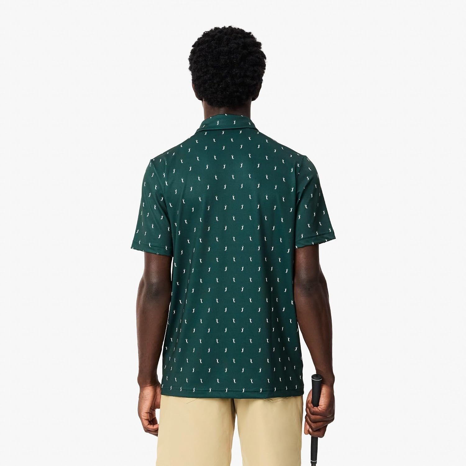image:imageLacoste Mens Regular Fit UV Protect Golf Polo ShirtForest GreenFlour