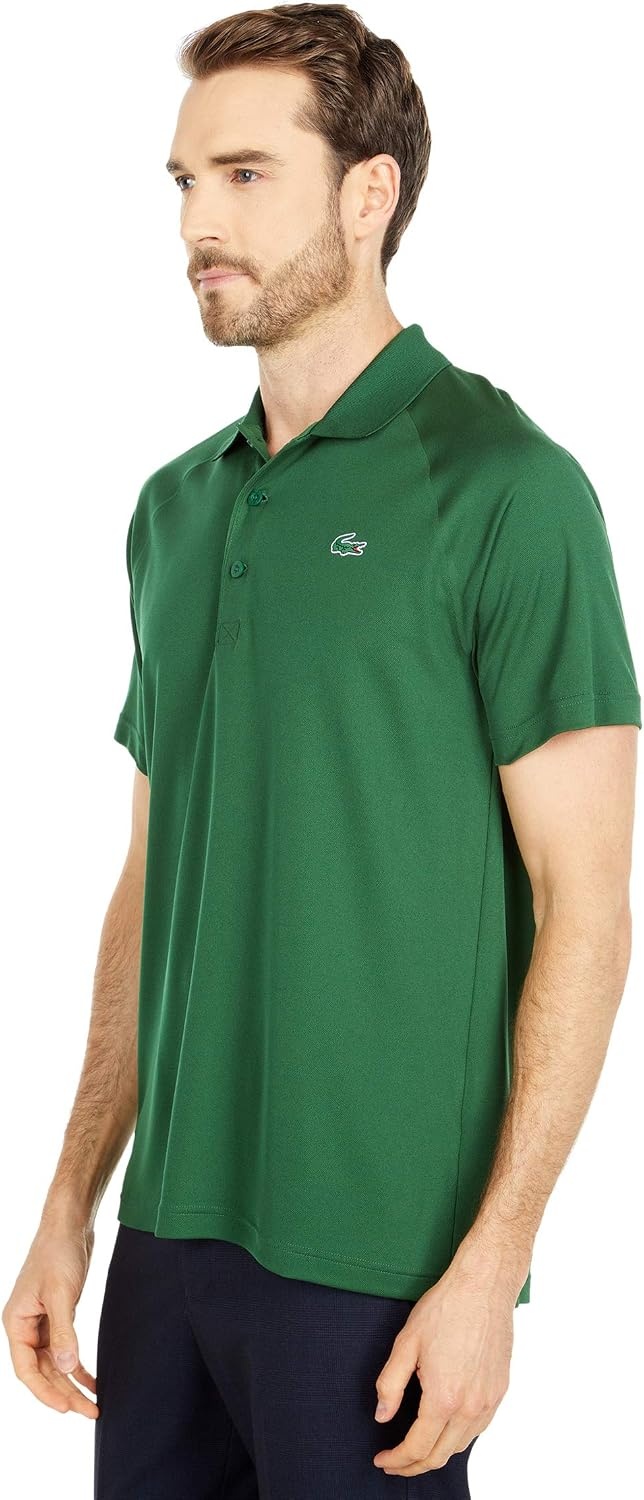 image:imageLacoste Mens Regular Fit UV Protect Golf Polo ShirtLambs Lettuce