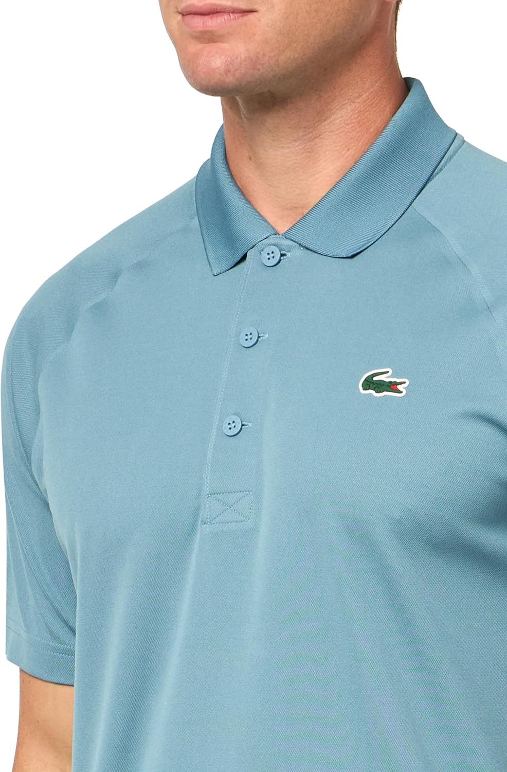 image:imageLacoste Mens Regular Fit UV Protect Golf Polo ShirtLimestone