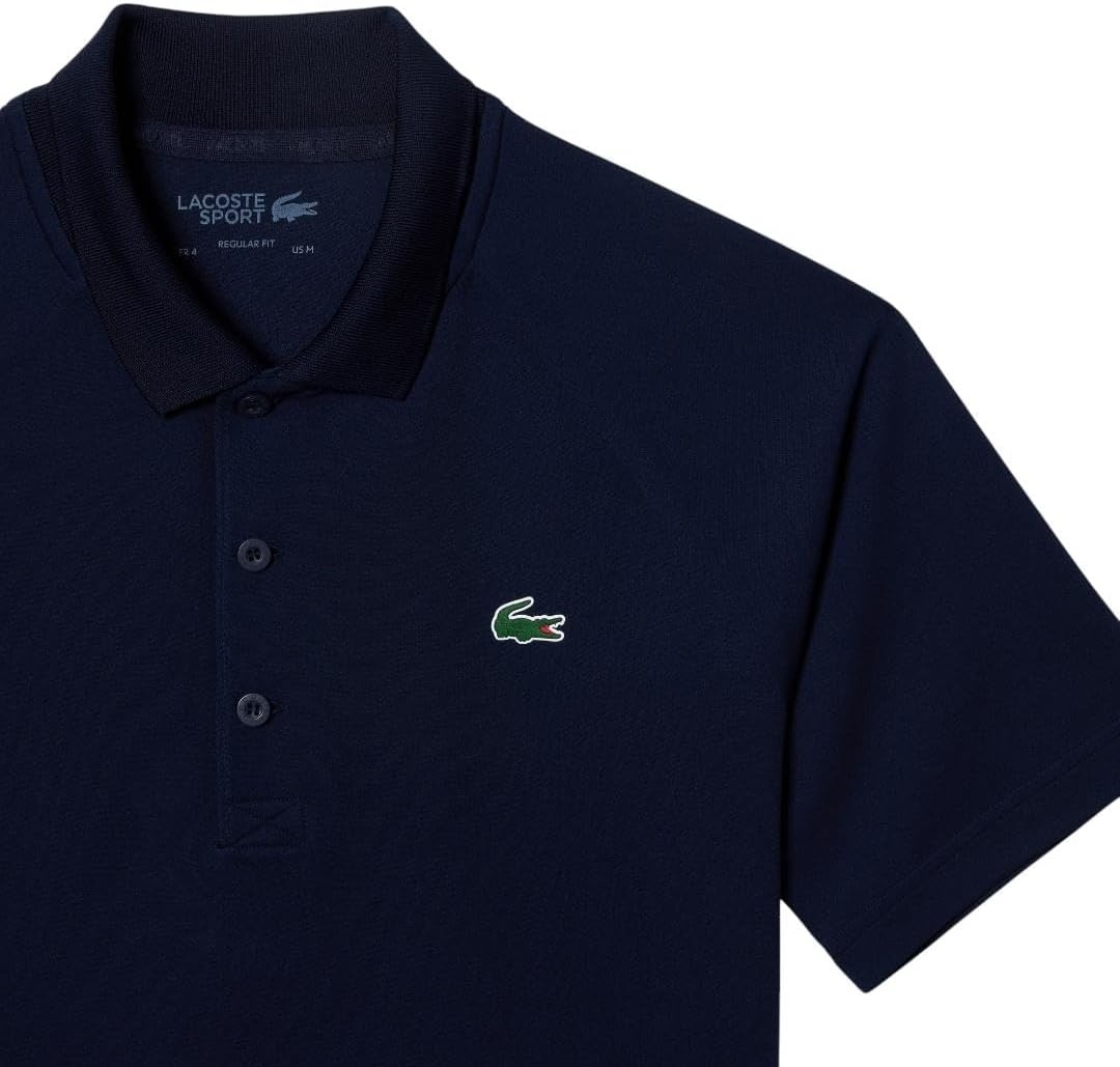 image:imageLacoste Mens Regular Fit UV Protect Golf Polo ShirtNavy Blue