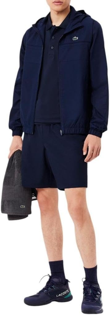 image:imageLacoste Mens Regular Fit UV Protect Golf Polo ShirtNavy Blue