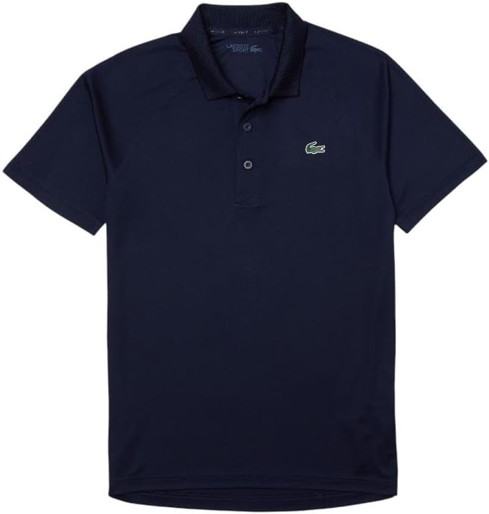image:imageLacoste Mens Regular Fit UV Protect Golf Polo ShirtNavy Blue