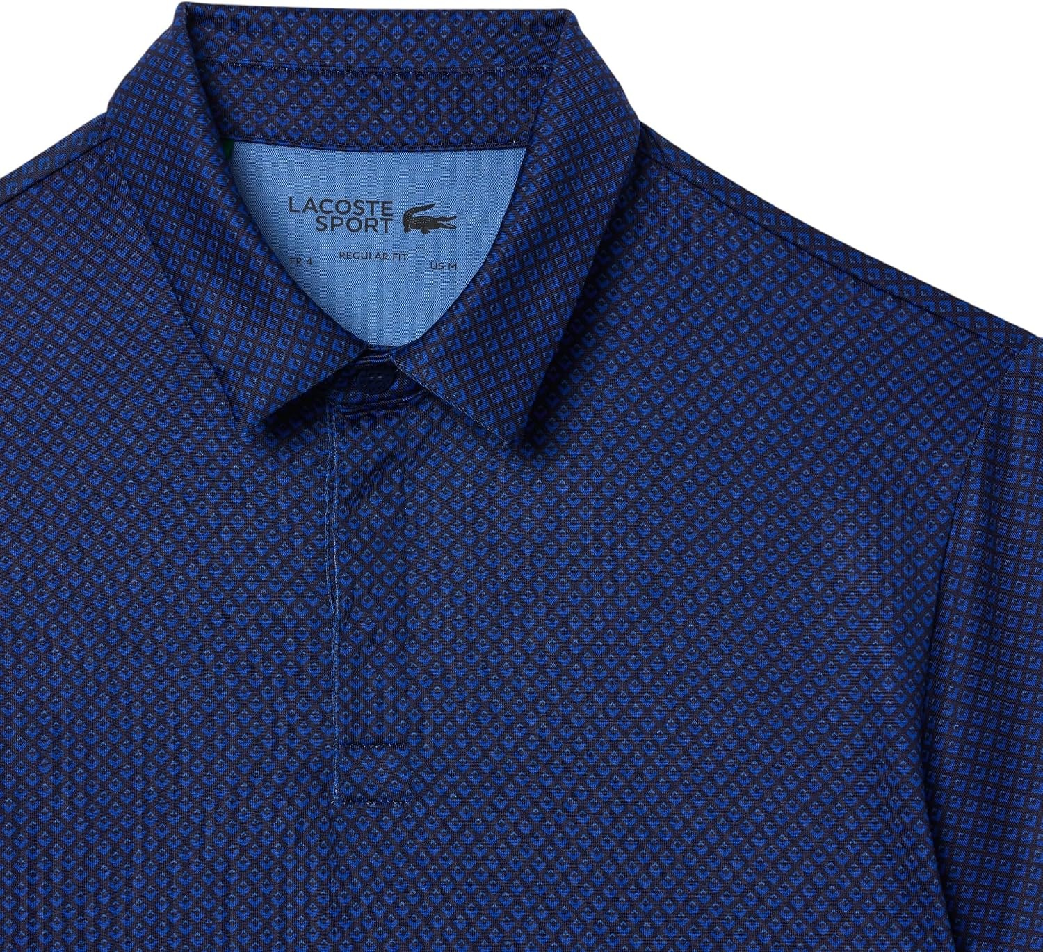 image:imageLacoste Mens Regular Fit UV Protect Golf Polo ShirtNavy BlueLadigueCaptain