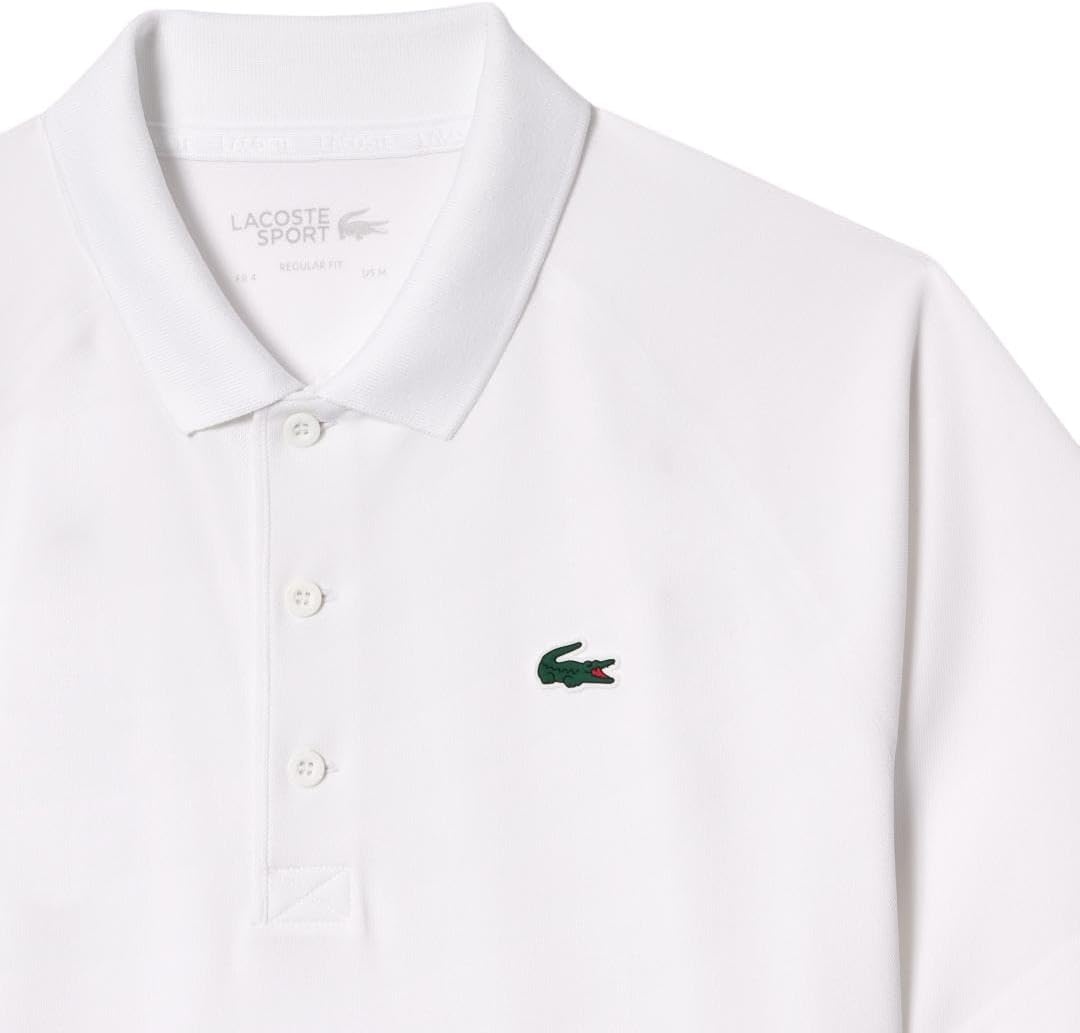 image:imageLacoste Mens Regular Fit UV Protect Golf Polo ShirtNew White