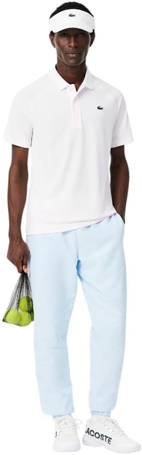 image:imageLacoste Mens Regular Fit UV Protect Golf Polo ShirtNew White
