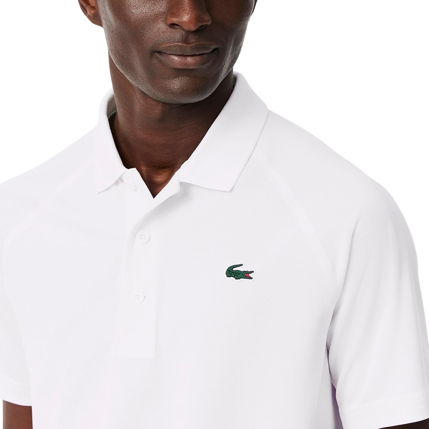 image:imageLacoste Mens Regular Fit UV Protect Golf Polo ShirtNew White