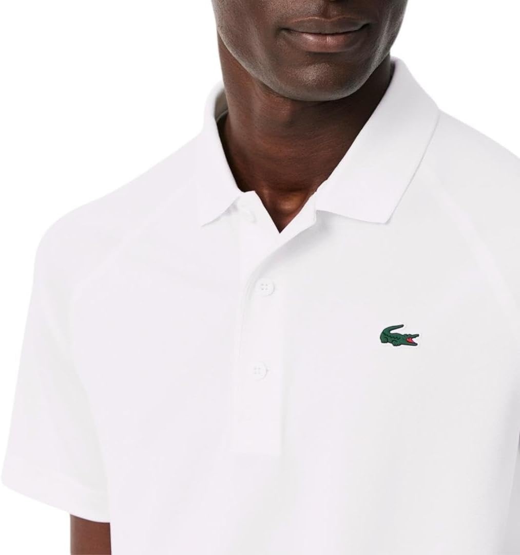 image:imageLacoste Mens Regular Fit UV Protect Golf Polo ShirtNew White