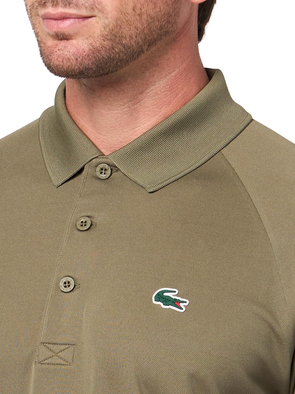 image:imageLacoste Mens Regular Fit UV Protect Golf Polo ShirtOlive