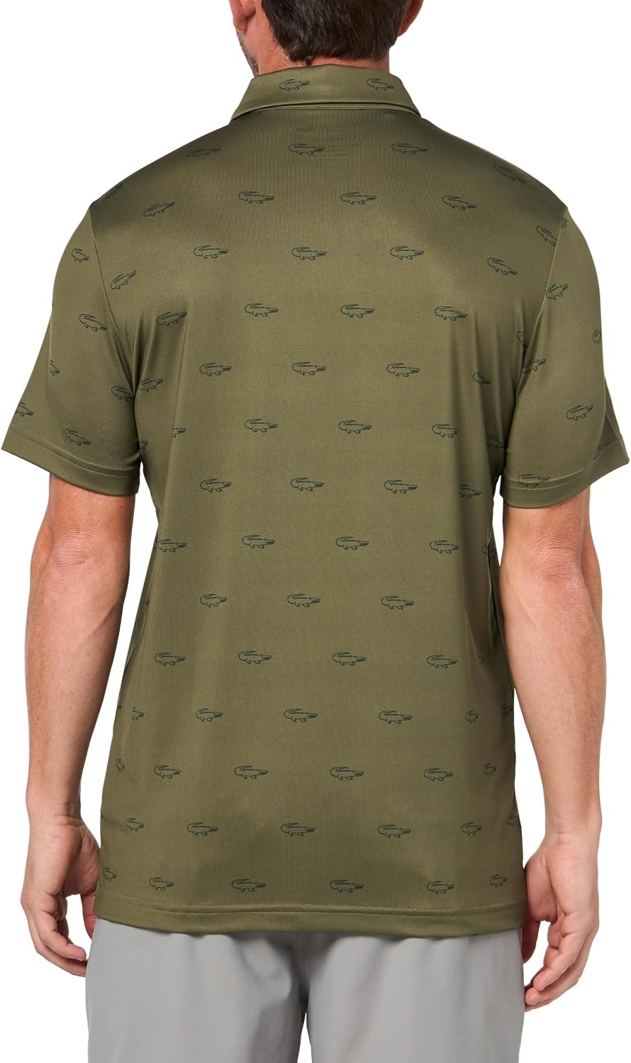 image:imageLacoste Mens Regular Fit UV Protect Golf Polo ShirtOliveOliveSinople