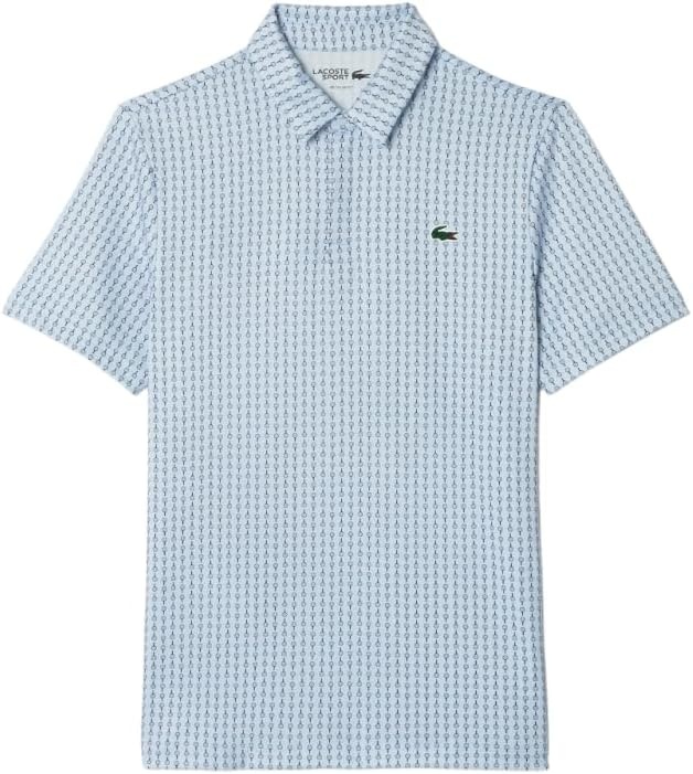 image:imageLacoste Mens Regular Fit UV Protect Golf Polo ShirtPhoenix BlueWhite