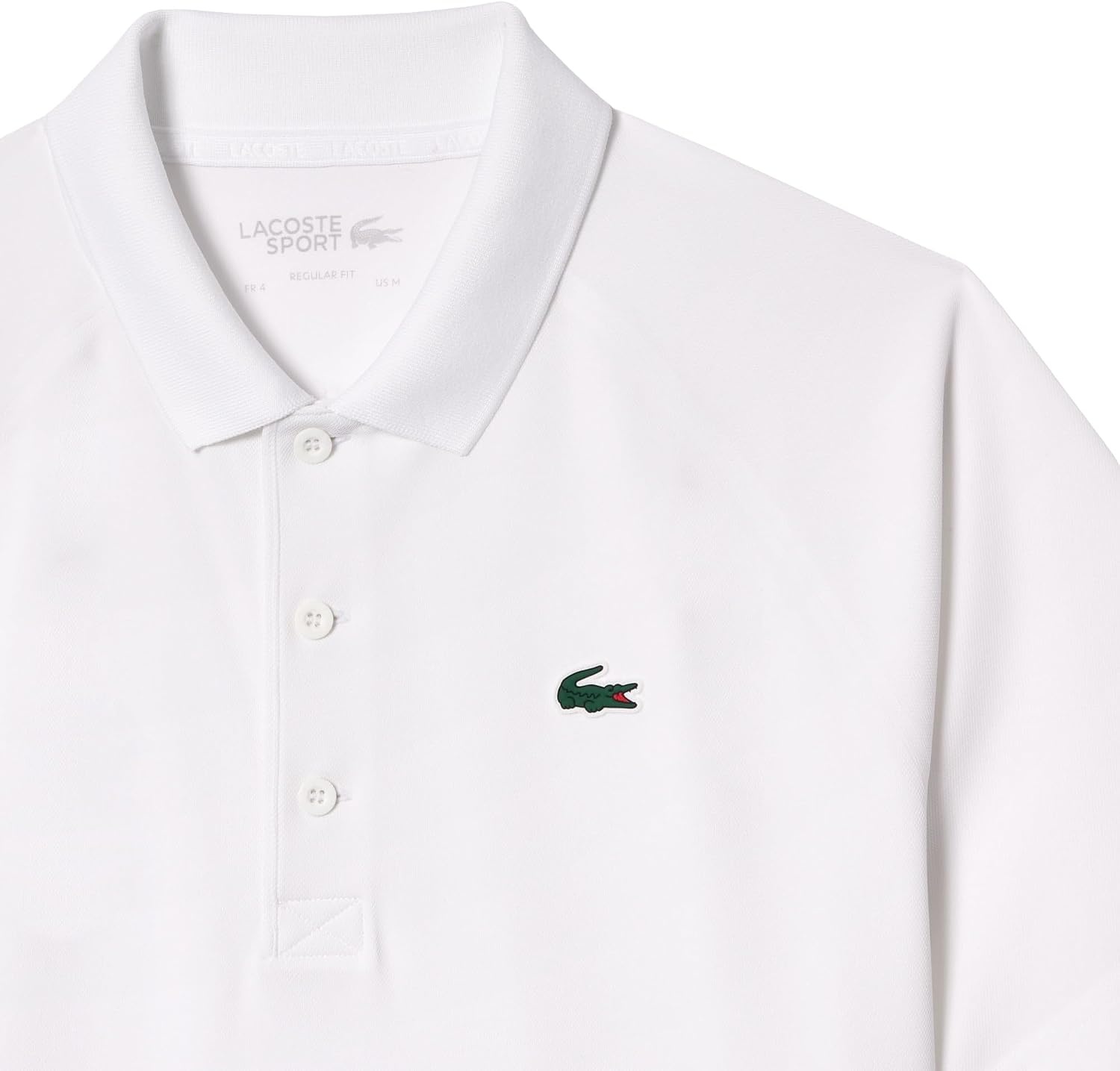 image:imageLacoste Mens Regular Fit UV Protect Golf Polo ShirtWhite