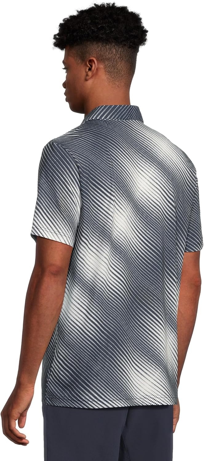 image:imageLacoste Mens Regular Fit UV Protect Golf Polo ShirtWhiteNavy Blue