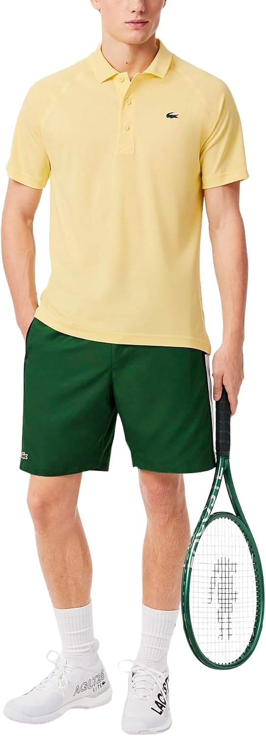 image:imageLacoste Mens Regular Fit UV Protect Golf Polo ShirtYellow