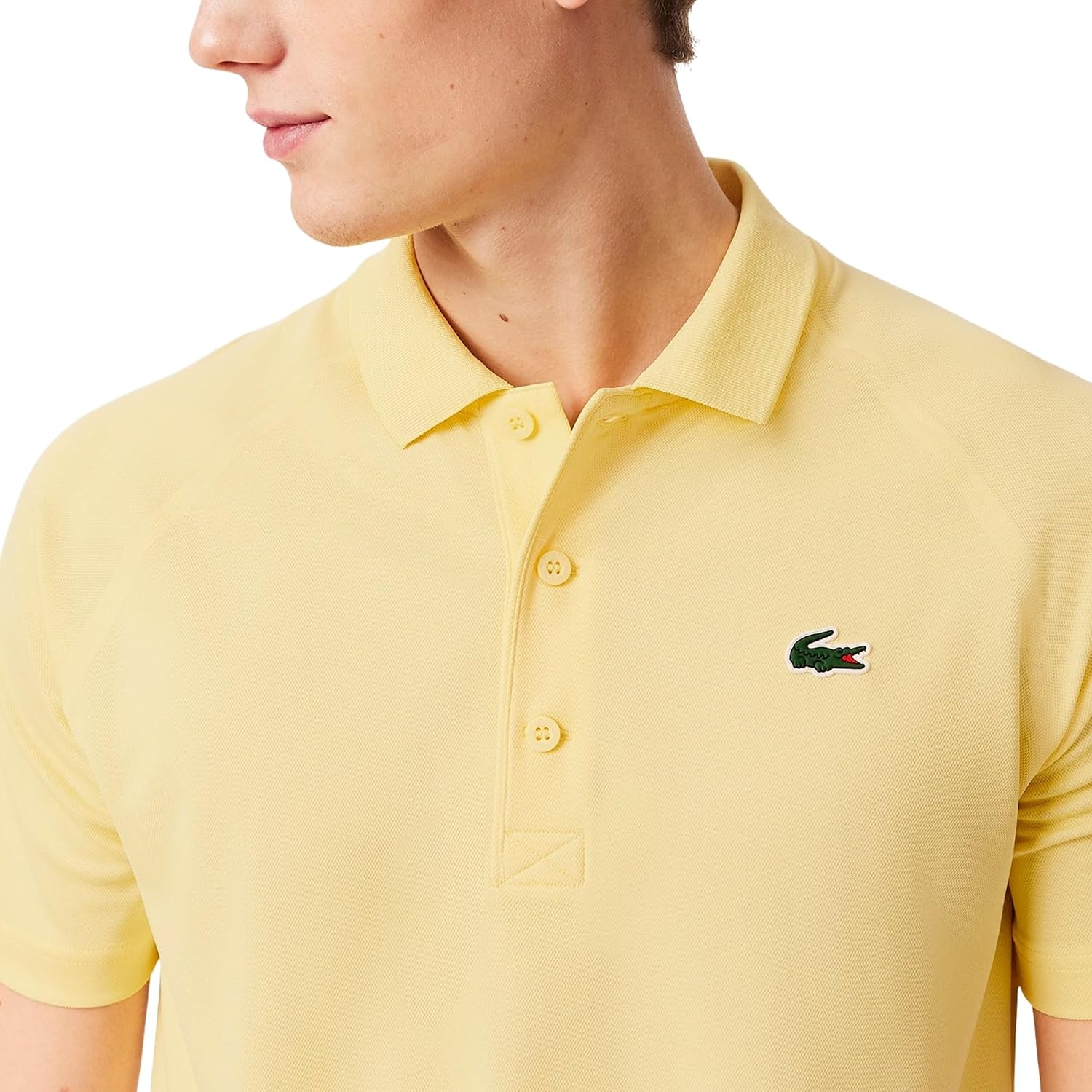 image:imageLacoste Mens Regular Fit UV Protect Golf Polo ShirtYellow