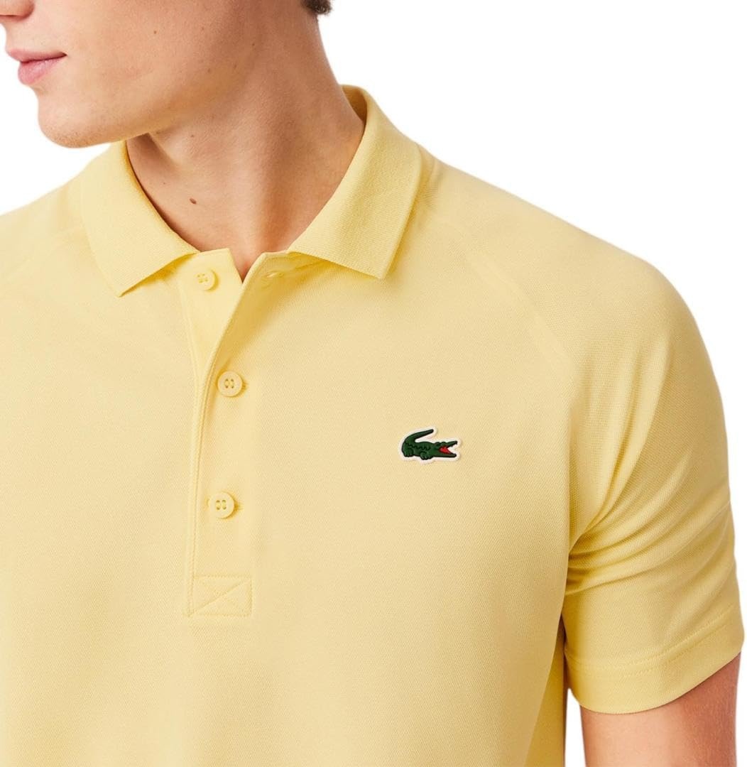 image:imageLacoste Mens Regular Fit UV Protect Golf Polo ShirtYellow