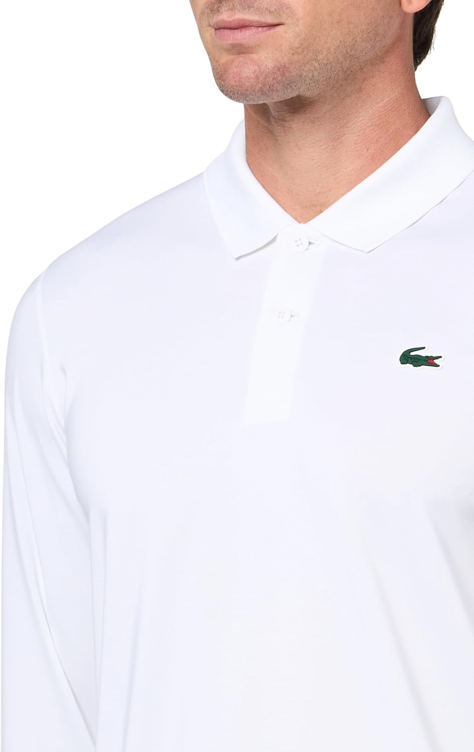 image:imageLacoste Mens Regular Fit Ultra Dry Golf Polo ShirtWhiteWhite