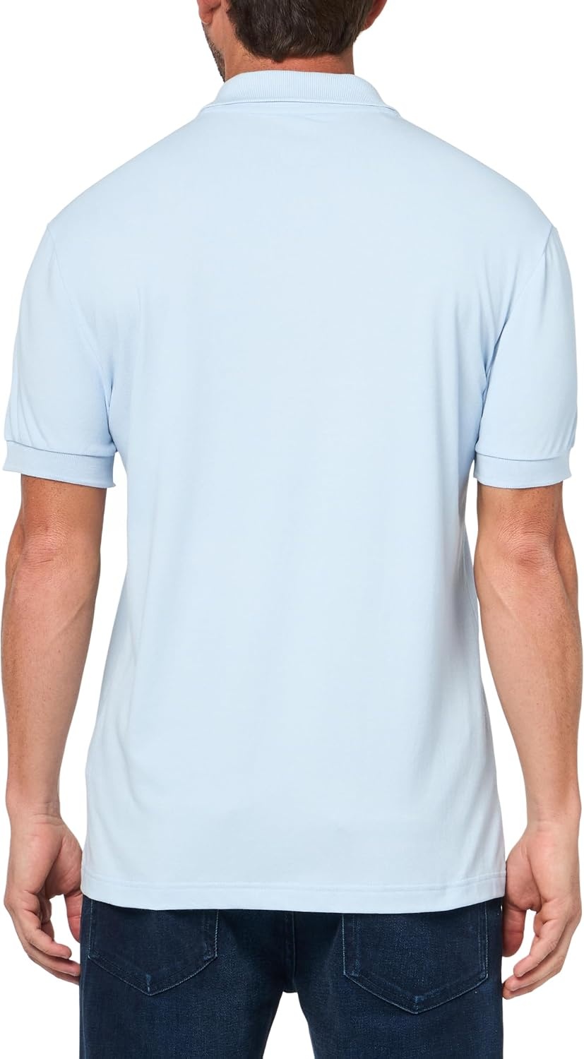 image:imageLacoste Mens Relaxed Fit Minipiqu Golf Polo ShirtBaby Blue