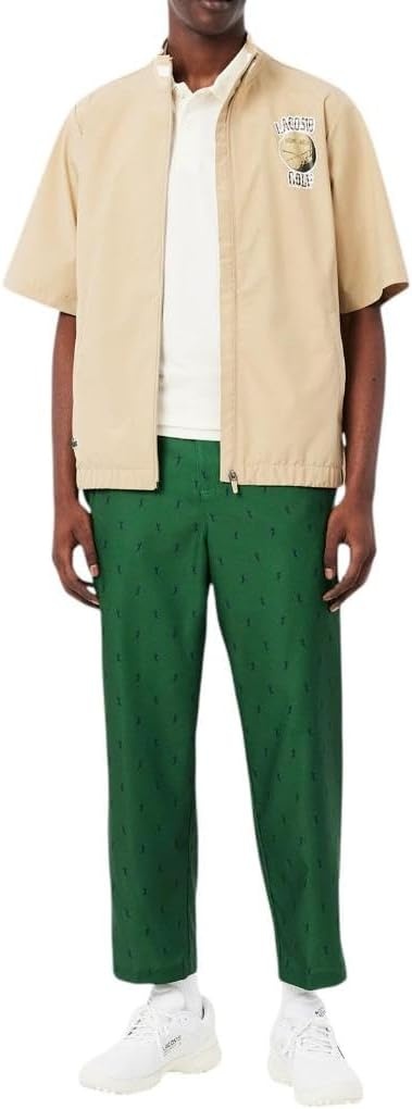 image:imageLacoste Mens Relaxed Fit Minipiqu Golf Polo ShirtFlour