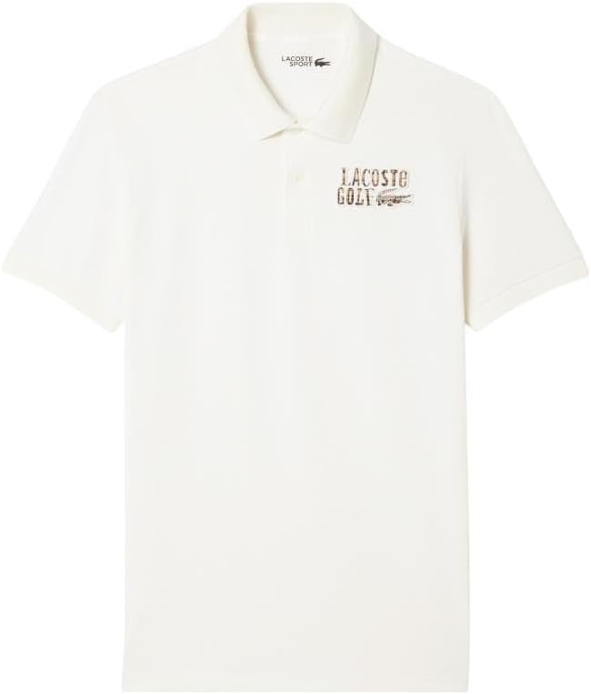 image:imageLacoste Mens Relaxed Fit Minipiqu Golf Polo ShirtFlour
