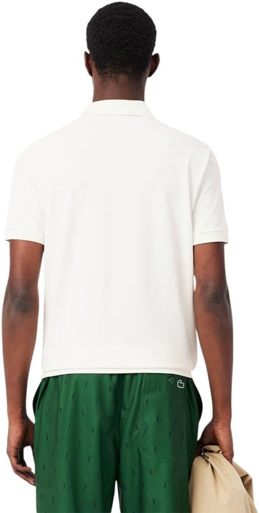 image:imageLacoste Mens Relaxed Fit Minipiqu Golf Polo ShirtFlour