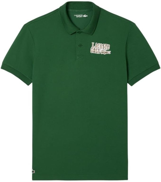 image:imageLacoste Mens Relaxed Fit Minipiqu Golf Polo ShirtGreen