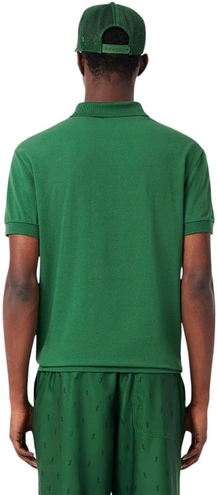 image:imageLacoste Mens Relaxed Fit Minipiqu Golf Polo ShirtGreen