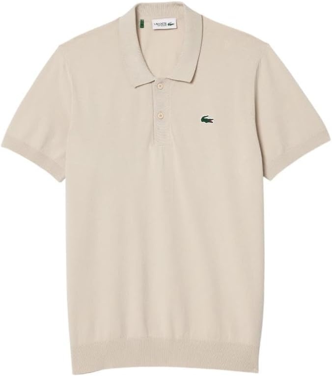 image:imageLacoste Mens Short Sleeved Polo Collar Golf SweaterMarten Beige