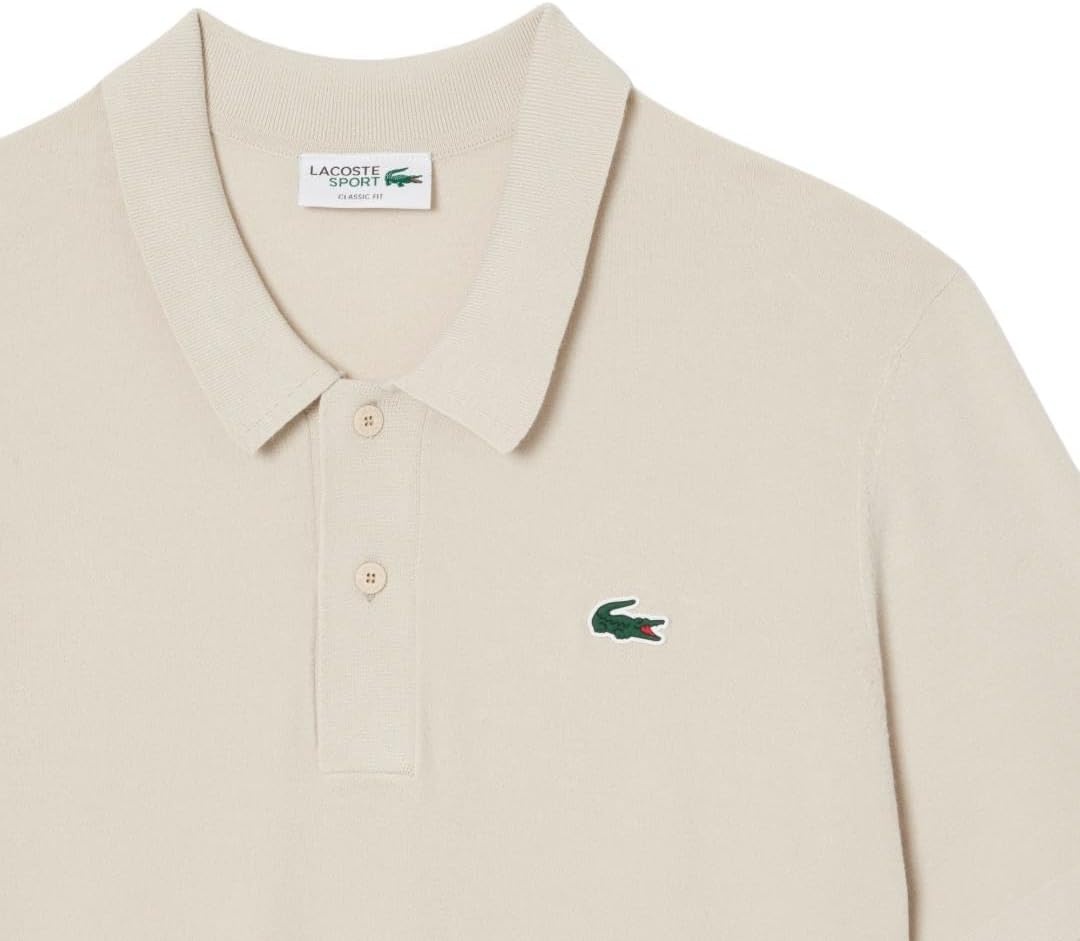image:imageLacoste Mens Short Sleeved Polo Collar Golf SweaterMarten Beige