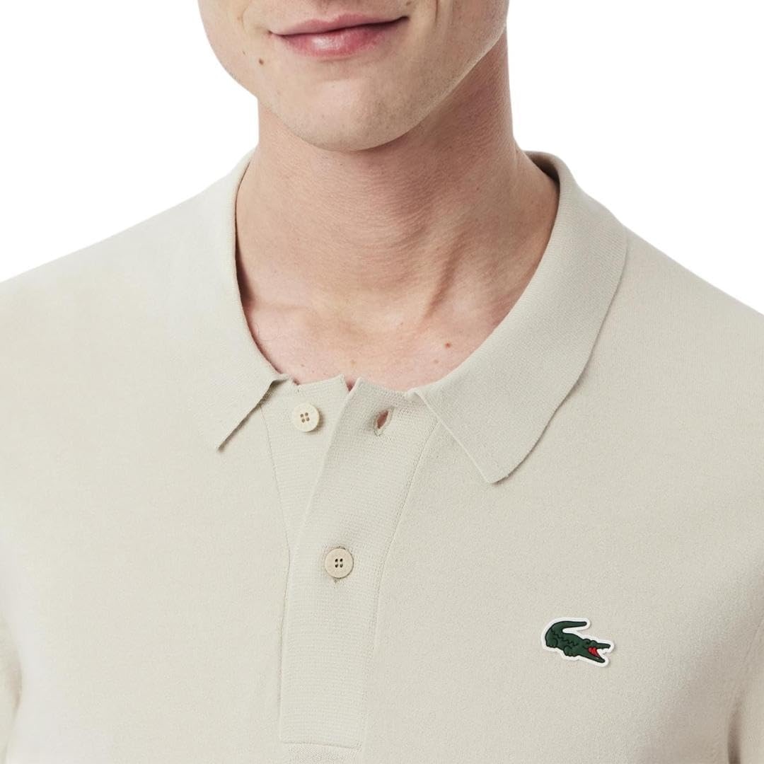 image:imageLacoste Mens Short Sleeved Polo Collar Golf SweaterMarten Beige