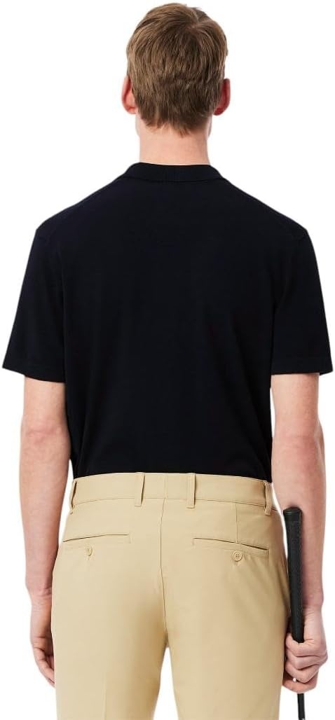 image:imageLacoste Mens Short Sleeved Polo Collar Golf SweaterNavy Blue