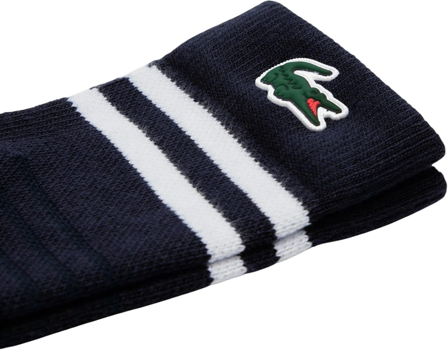 image:imageLacoste Mens Sport Breathable Cotton Sport SocksNavy Blue White