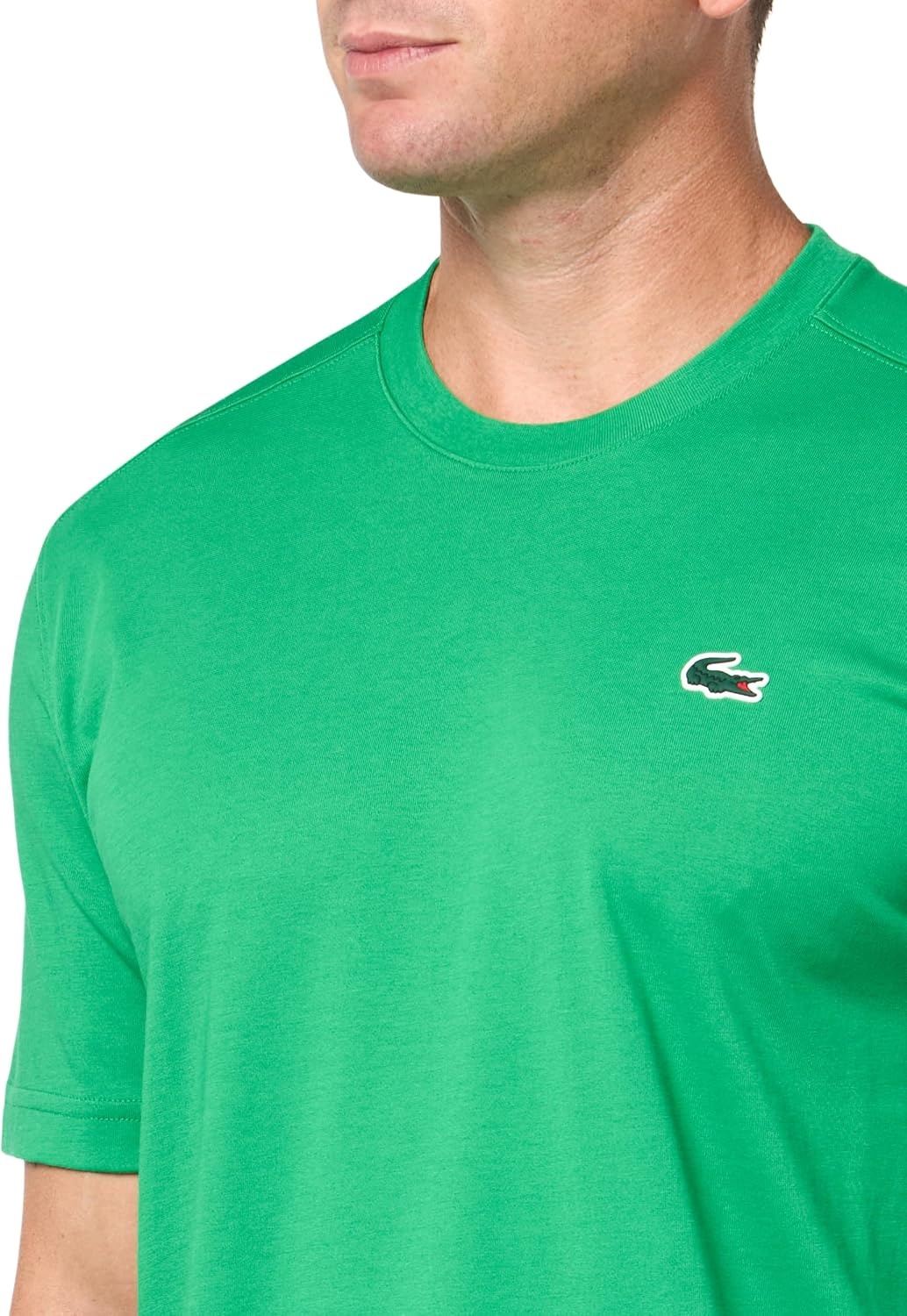 image:imageLacoste Mens Sport Ultra Dry Cotton Sport TShirtBright Green