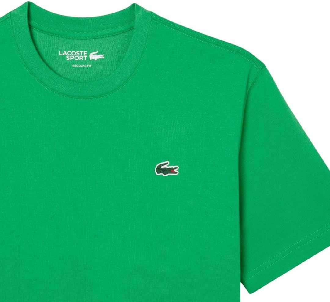 image:imageLacoste Mens Sport Ultra Dry Cotton Sport TShirtBright Green