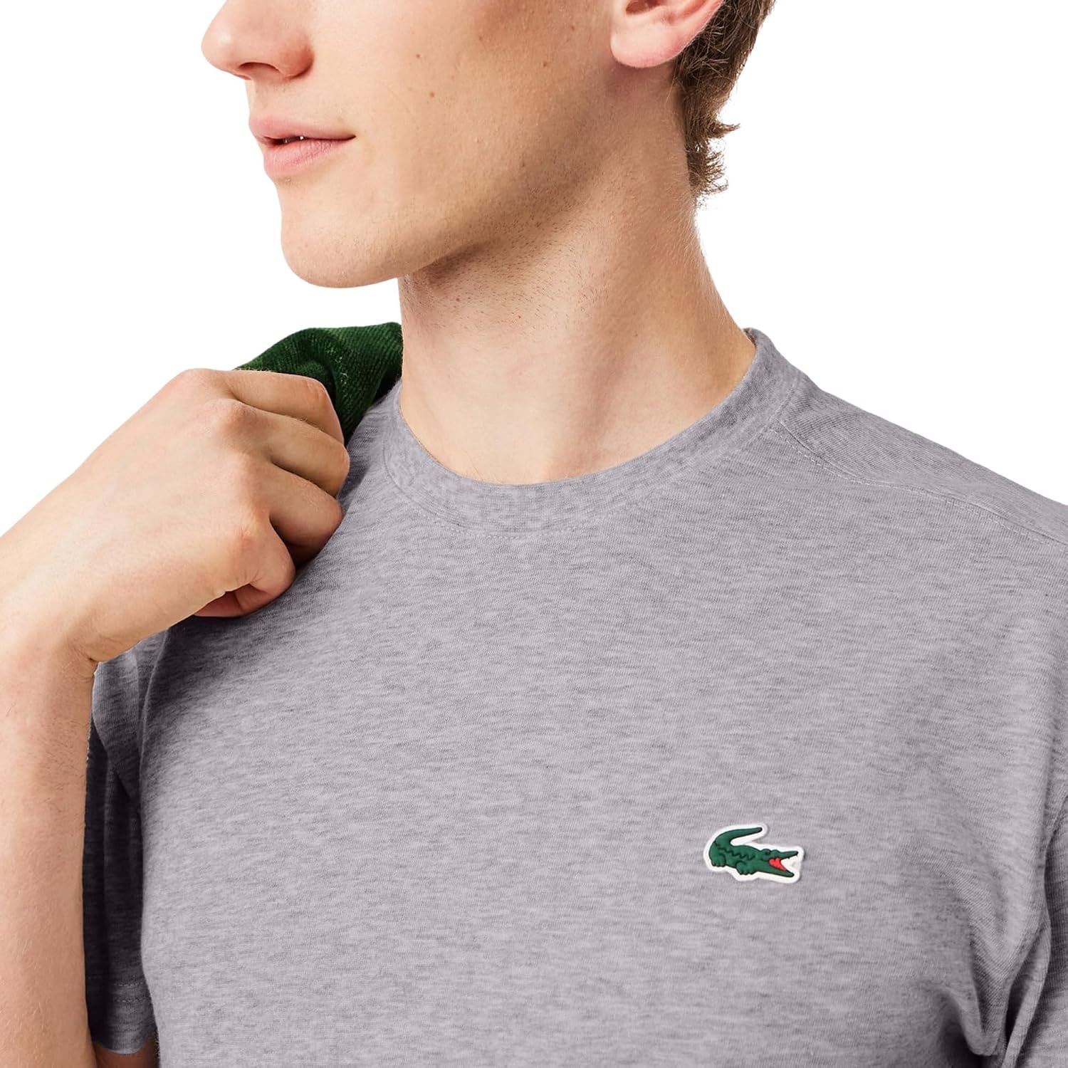 image:imageLacoste Mens Sport Ultra Dry Cotton Sport TShirtSilver Chine