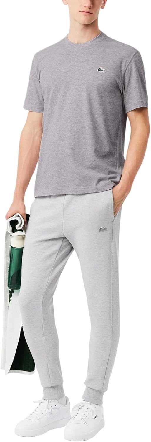 image:imageLacoste Mens Sport Ultra Dry Cotton Sport TShirtSilver Chine