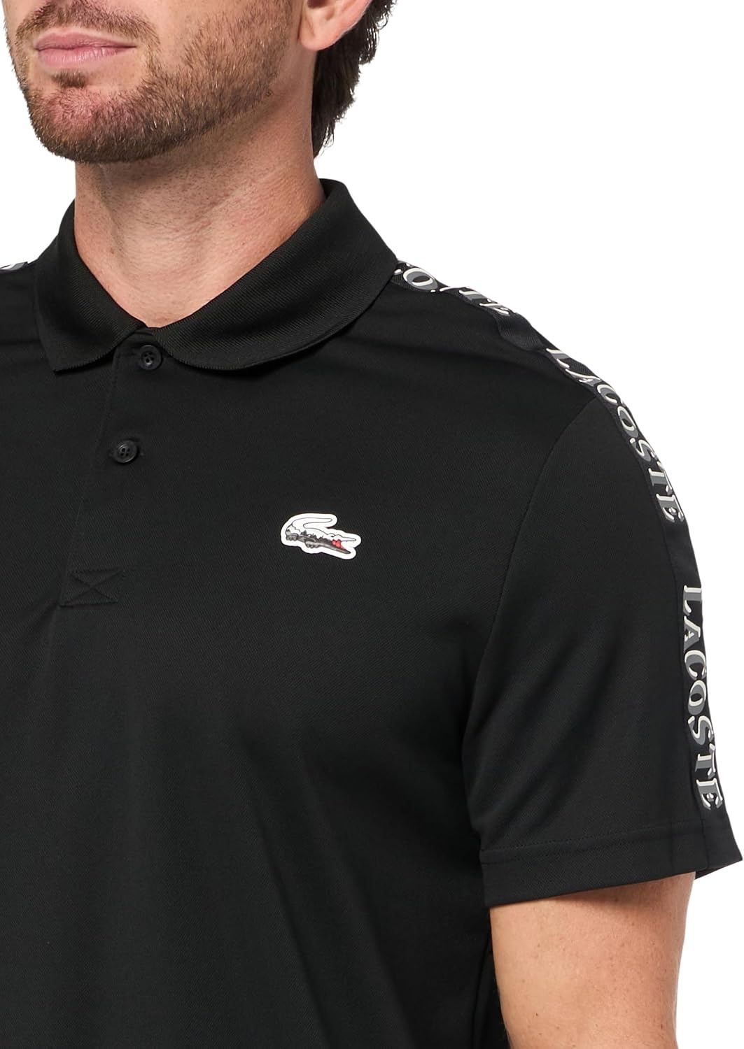 image:imageLacoste Mens Sport UltraDry Landscape Crocodile PoloBlack