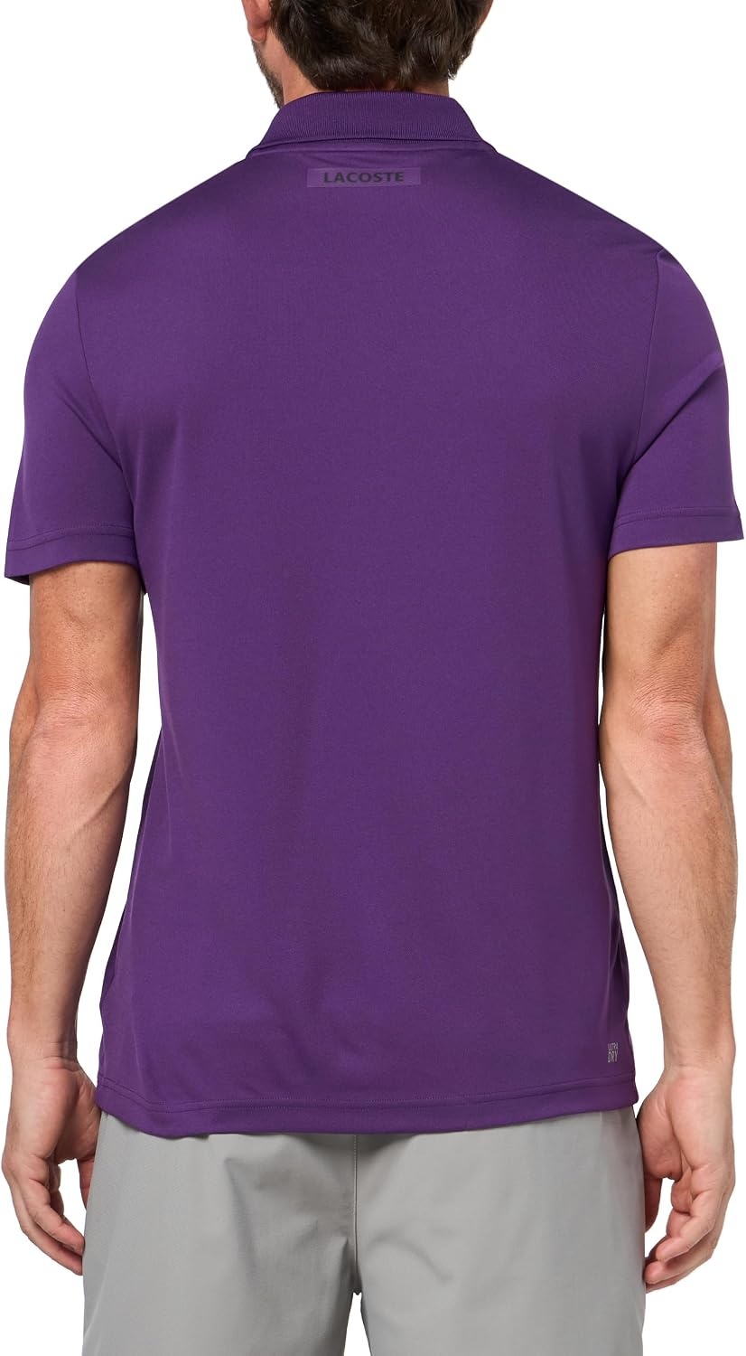 image:imageLacoste Mens Sport UltraDry Printed Slim Fit Tennis PoloCossak Purple