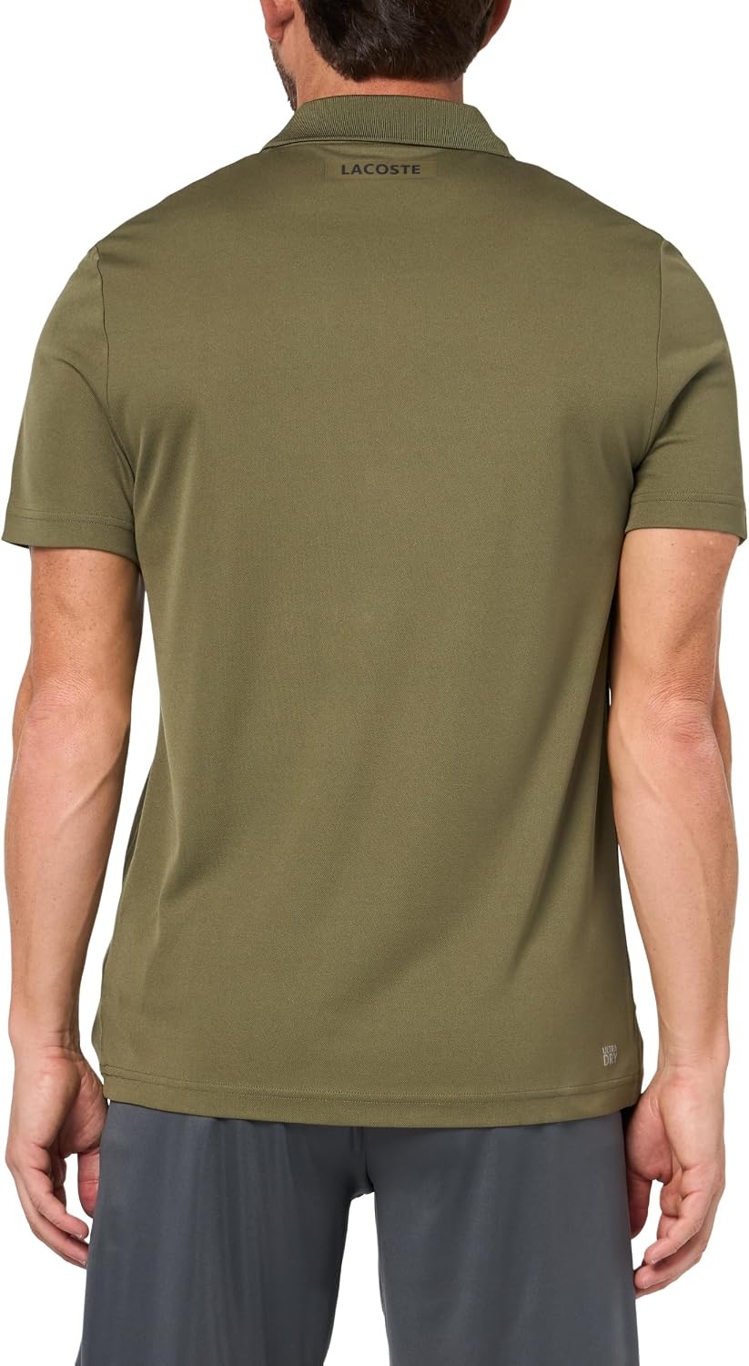 image:imageLacoste Mens Sport UltraDry Printed Slim Fit Tennis PoloOlive