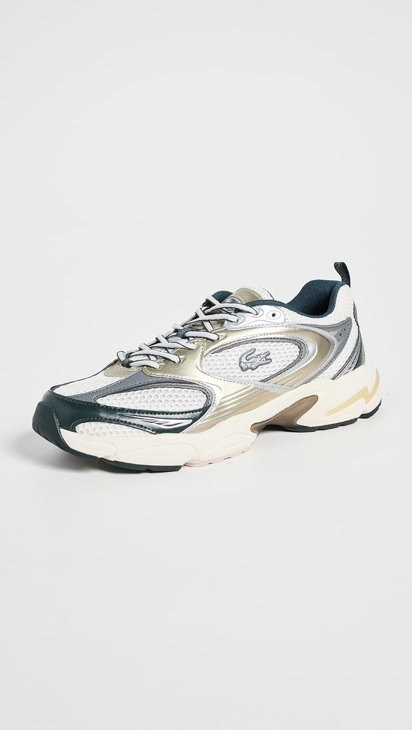 image:imageLacoste Mens Storm 96 SneakersOff WhiteDark Green