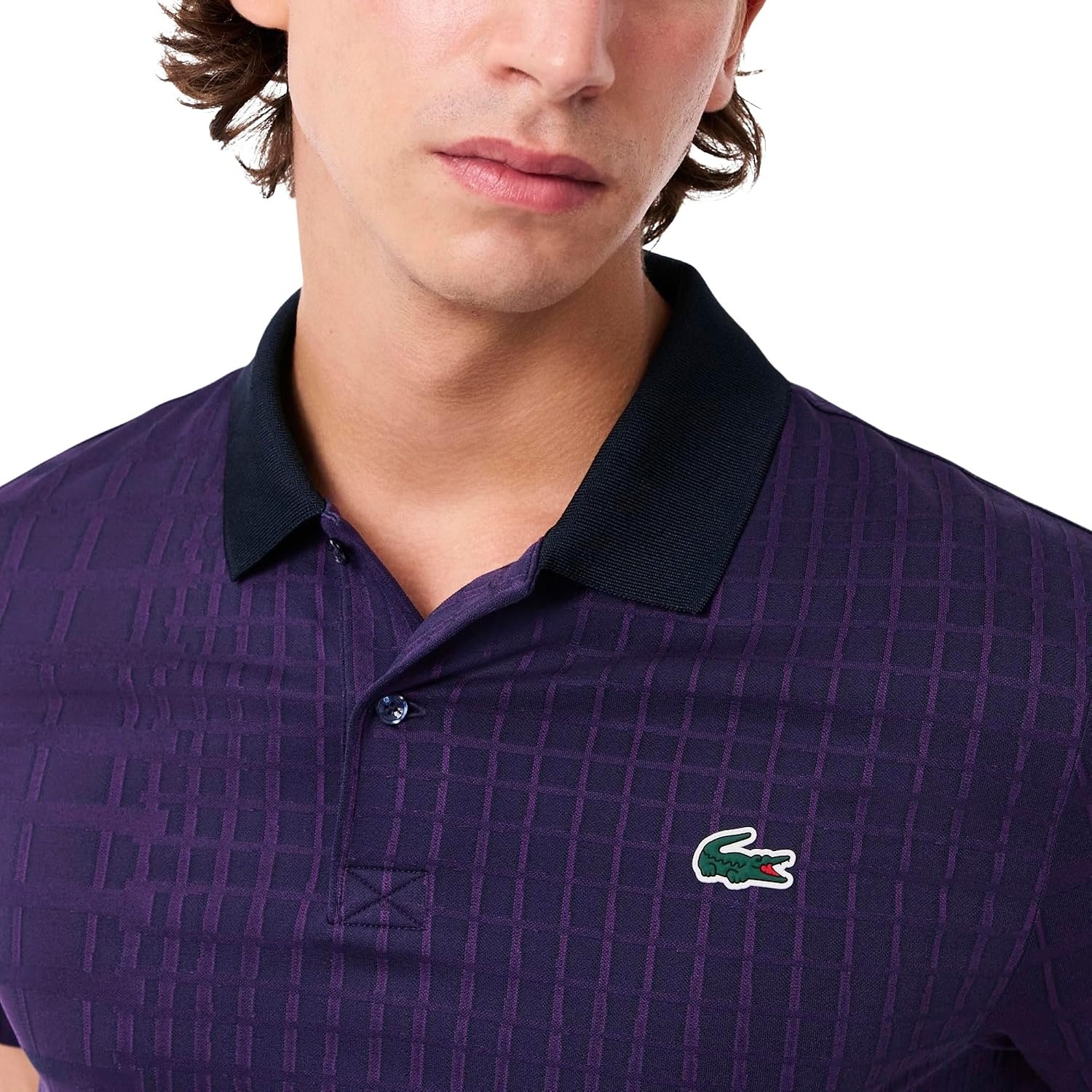 image:imageLacoste Mens Tennis X Daniil Medvedev PoloNavy BlueCossak Purple
