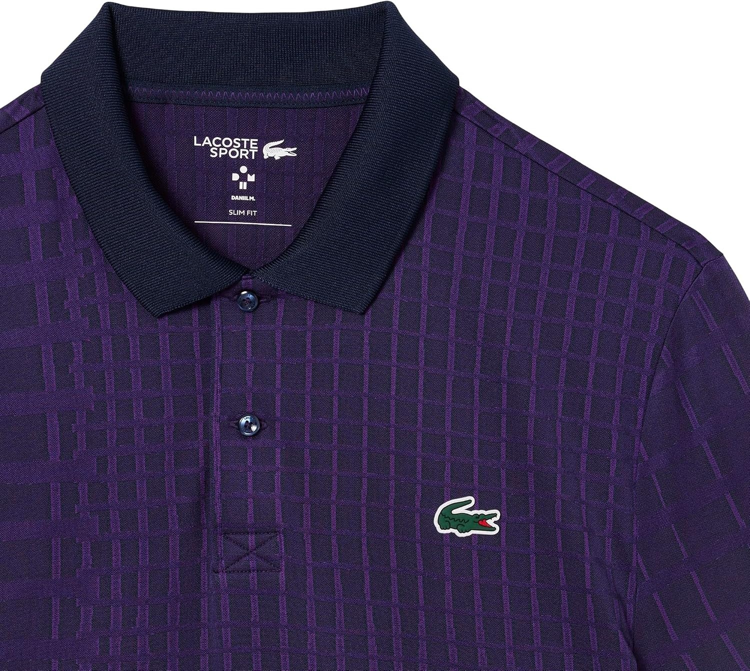 image:imageLacoste Mens Tennis X Daniil Medvedev PoloNavy BlueCossak Purple