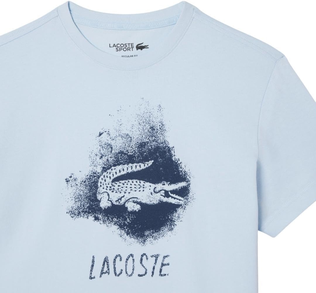 image:imageLacoste Mens Ultra Dry Graphic TShirtBaby Blue