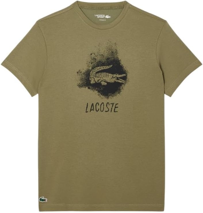 image:imageLacoste Mens Ultra Dry Graphic TShirtKhaki