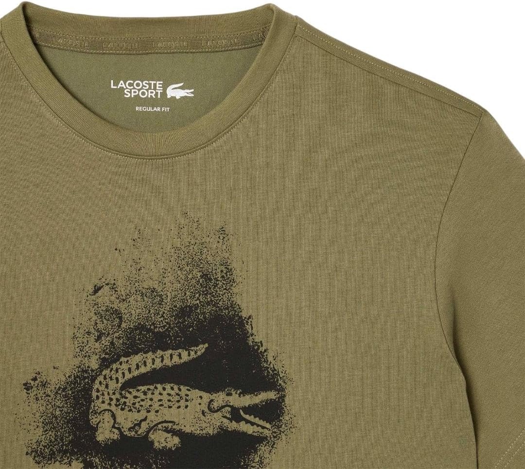 image:imageLacoste Mens Ultra Dry Graphic TShirtKhaki